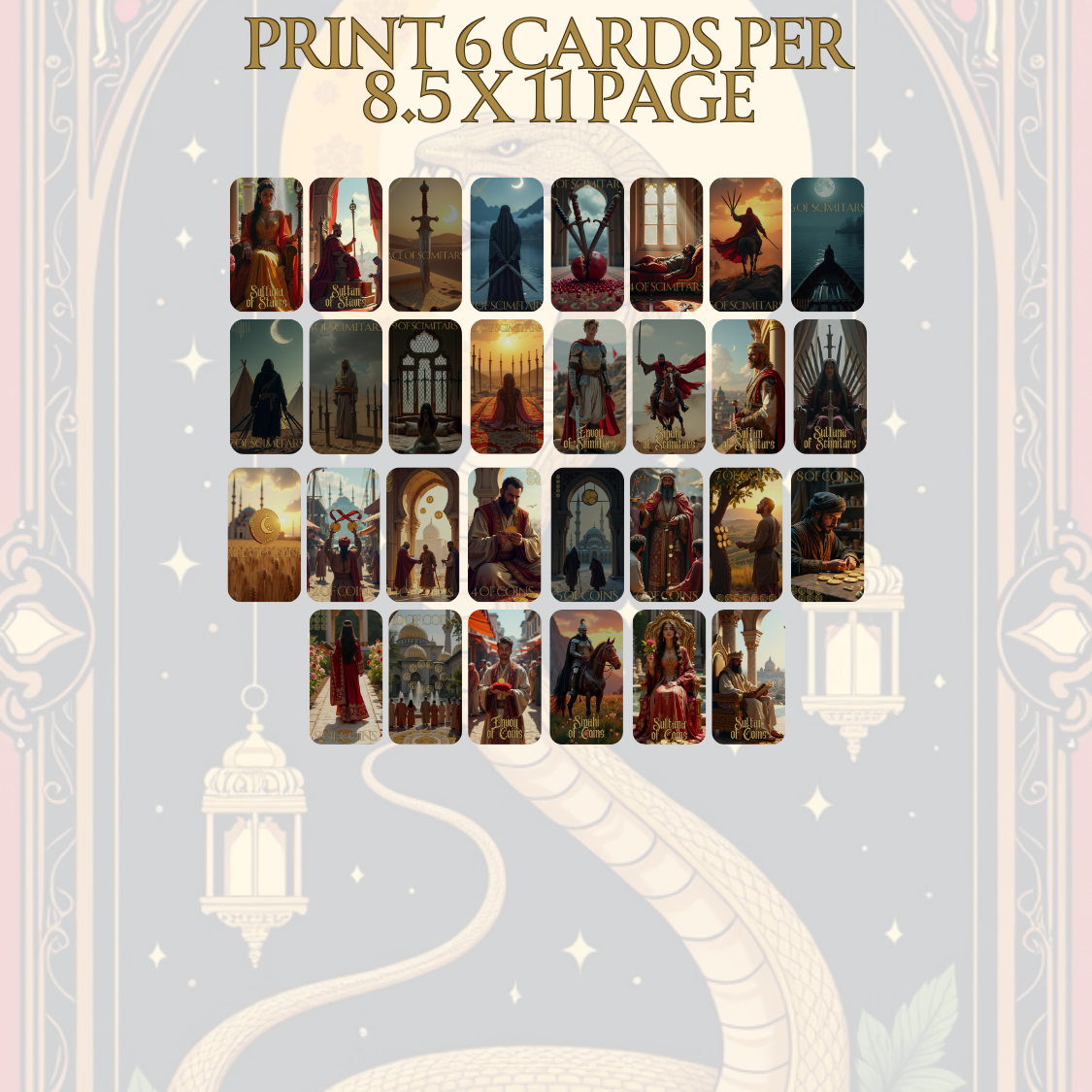 The Sultan's Veil Digital Tarot Deck